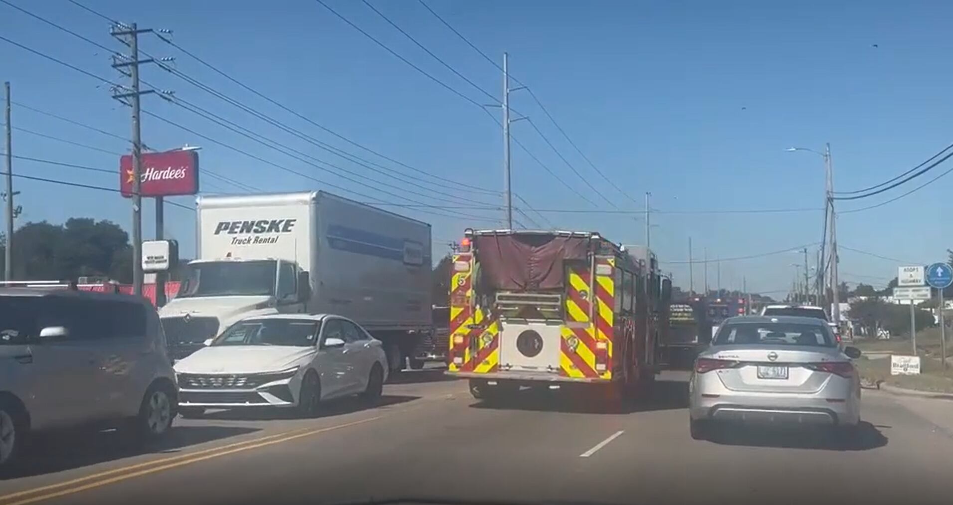 Crash causing backup on Carolina Beach Road