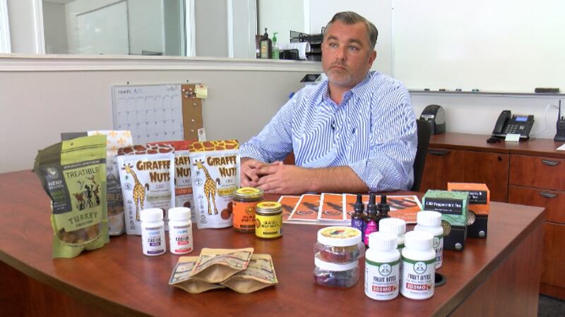 Justin Hamilton, founder of Hempleton with edible THC products.