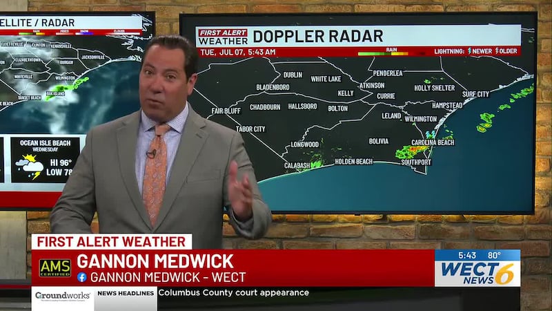Your First Alert Forecast from Tue. morning, July 7, 2026...
