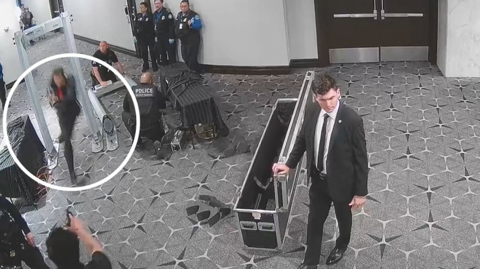 Prosecutors released a video showing the moment authorities say an armed man tried to storm...