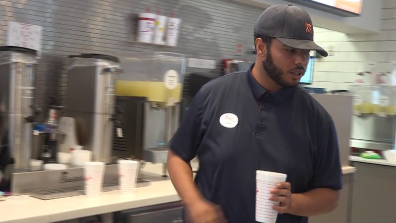 Jaydon Cintron says he was on break Friday morning when he made the shocking discovery.