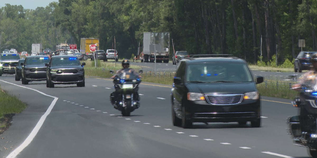 ‘He was a great family man': Columbus County deputy killed in line of duty escorted home