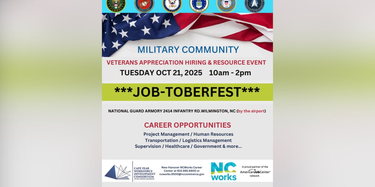 JOBTOBERFEST: NCWorks hosting veterans resource and hiring event