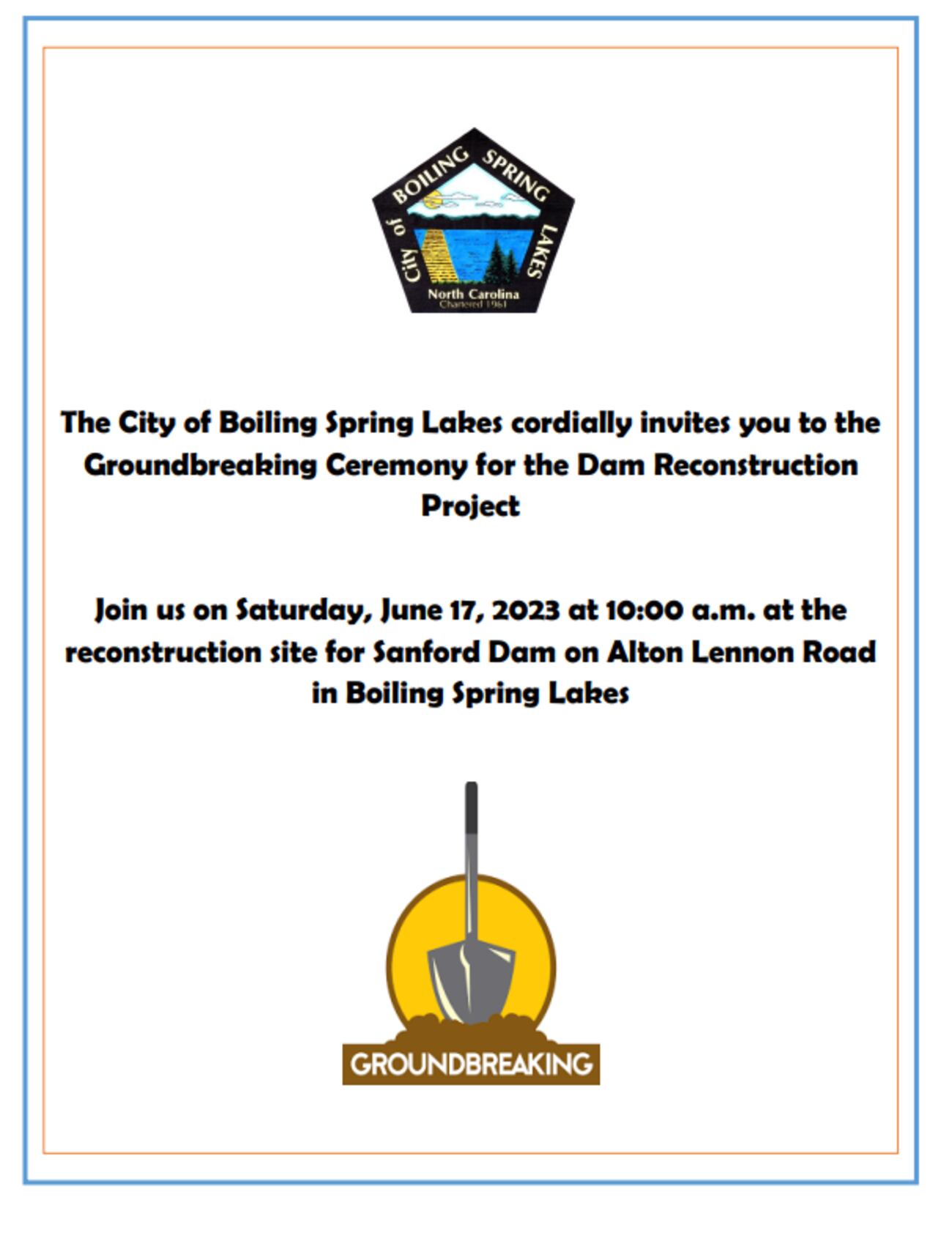 Poliling Spring Boiling Spring Lakes to host groundbreaking ceremony in June for dam ...