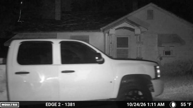 This truck may have damage to its right rear door or bed, according to the Bladen County...