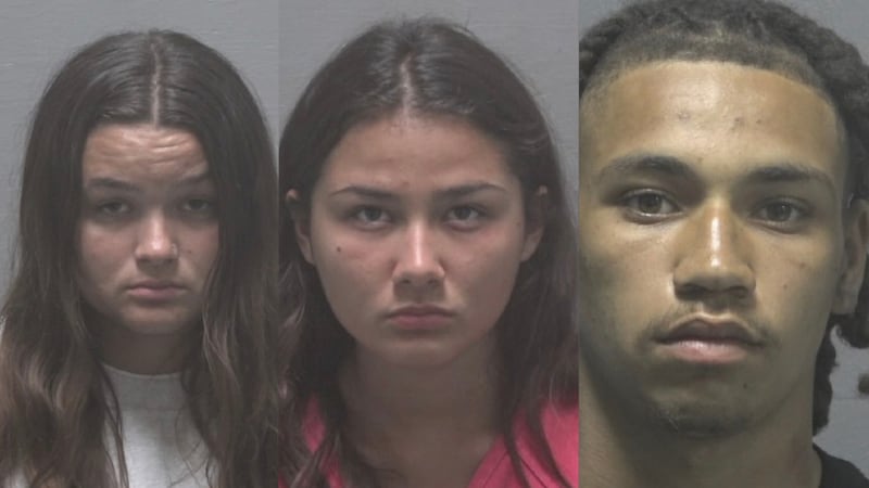 Mugshots of Sprouse, Flores, and Stanley.