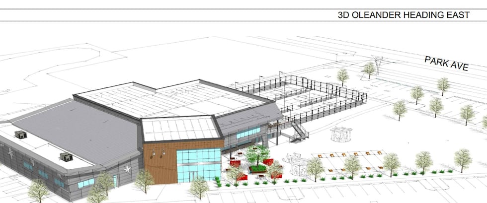 Rendered from the strike entertainment complex