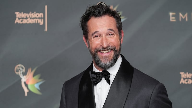 Noah Wyle poses in the press room during night two of the Creative Arts Emmy Awards on Sunday,...