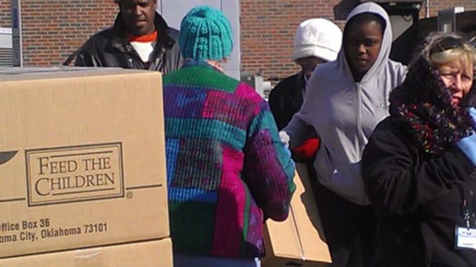 This donation is part of the center's Feed the Children effort.