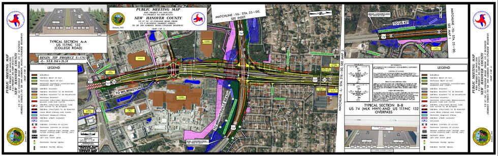 NCDOT proposal for College Road and MLK Parkway interchange project