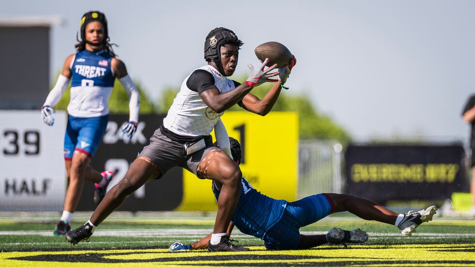 FILE - 24K's Jamier Brown runs during OT7 Week 5, April 13, 2025, in Dallas. (AP Photo/Jessica...