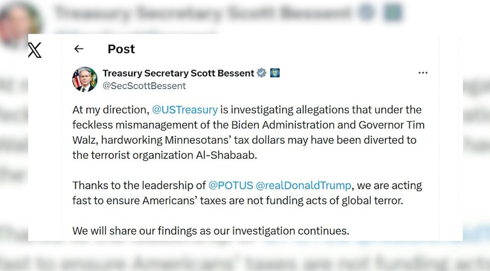 In a social media post Monday, Bessent shared a report from a conservative publication that...