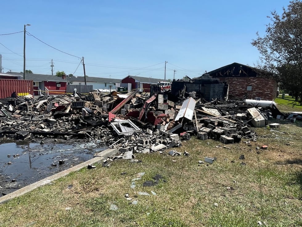 A fire that began as an explosion resulted in the total loss of the building which is part of...