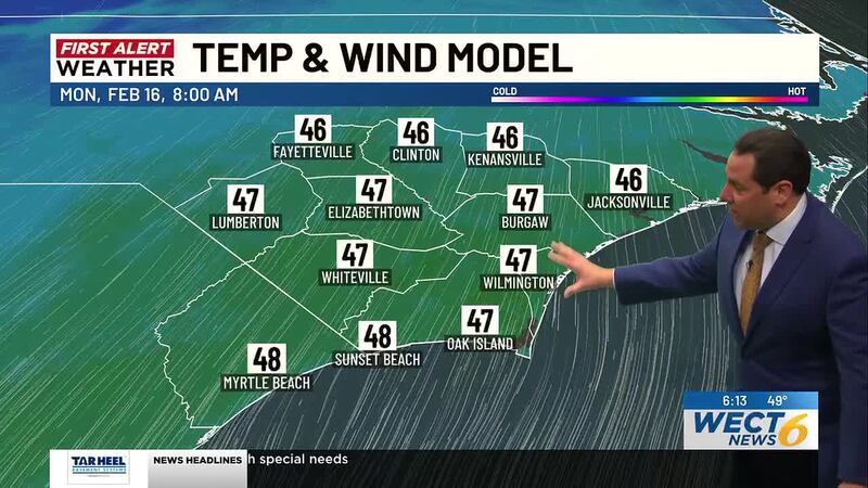 Your First Alert Forecast from Mon. morning, Feb. 16, 2026...