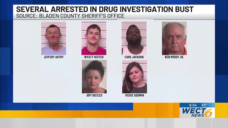Six people have been arrested and another man is wanted following narcotics investigations in...