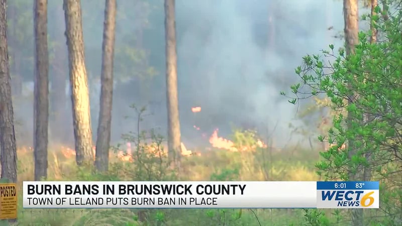Three burn bans are now in effect across Brunswick County as hot and dry weather increases...
