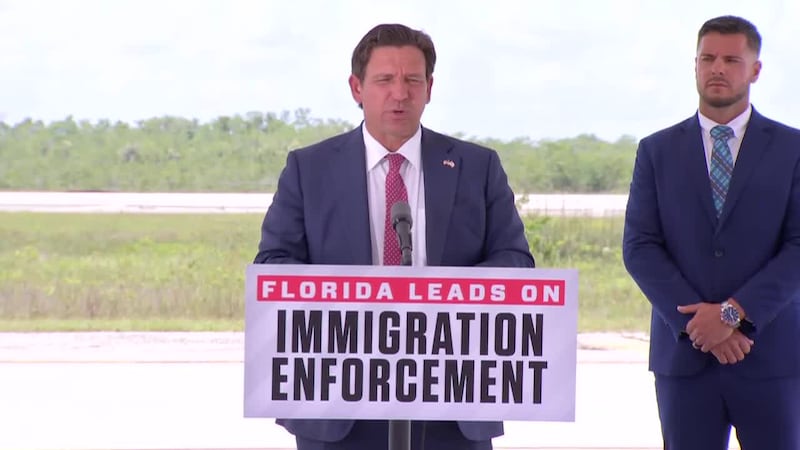 Florida governor Ron DeSantis says 'Alligator Alcatraz,' now closing, fulfilled the role it...