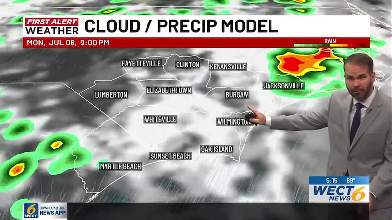 Your First Alert Forecast Monday evening July 6, 2026