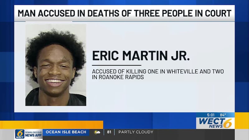 Eric Lamont Martin Jr., 18, appeared in a Columbus County courtroom Monday, July 6, in...