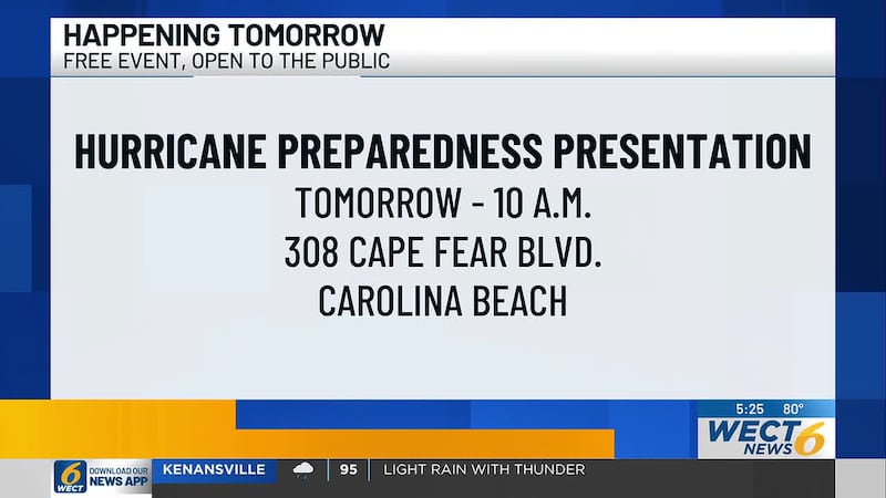 With hurricane season underway, New Hanover County Emergency Management is hosting a free...