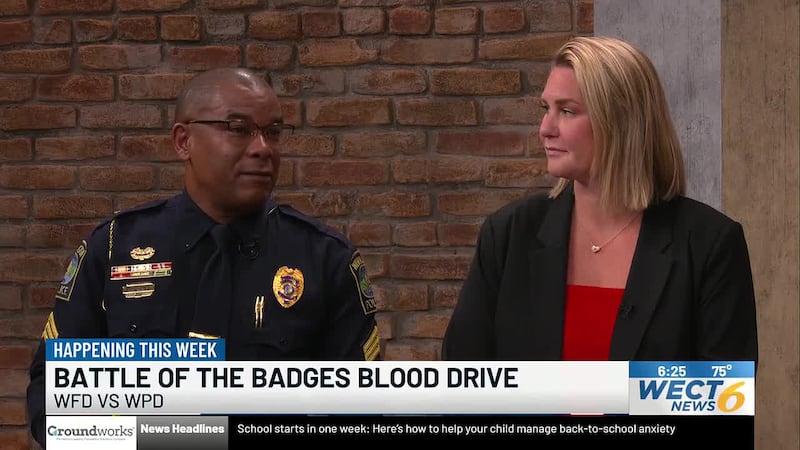 The annual Battle of the Badges blood drive between the Wilmington Fire and Police departments...