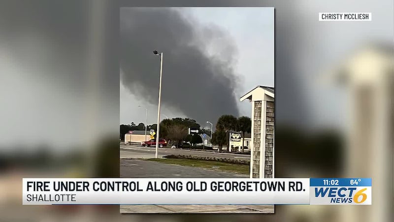 Crews battled a large fire in Ocean Isle Beach Wednesday night.