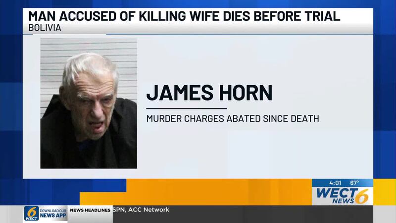 James Thomas Horn, 84, was arrested and charged with the murder of his wife in August.